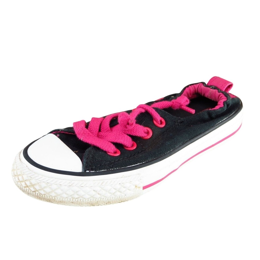 Converse All Star Toddler Girls 11.5 Medium Black Low Top Fabric 646860F